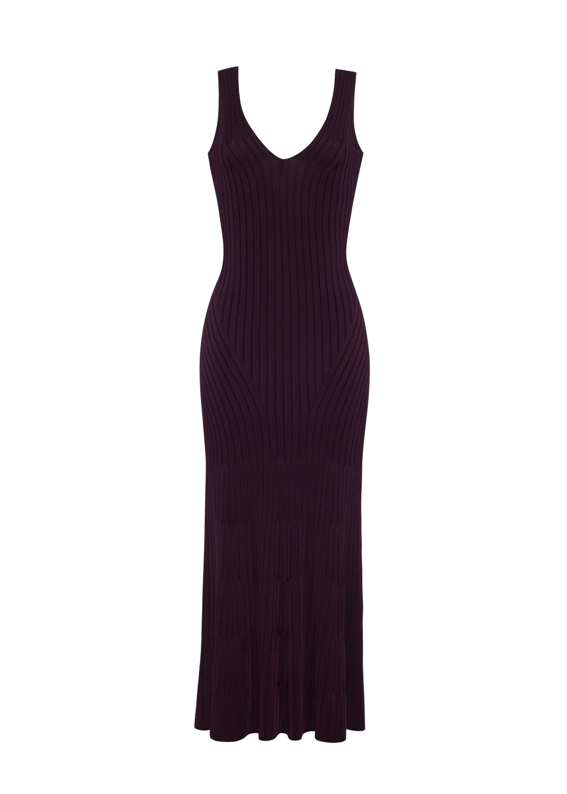Adam Lippes Twyla Dress in Aubergine