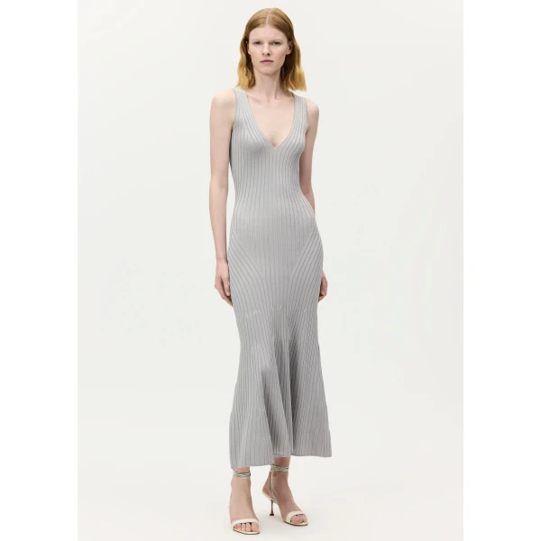 Adam Lippes Twyla Dress in Silver, view 2