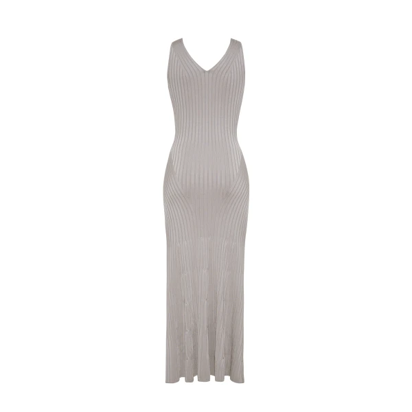 Adam Lippes Twyla Dress in Silver, view 5