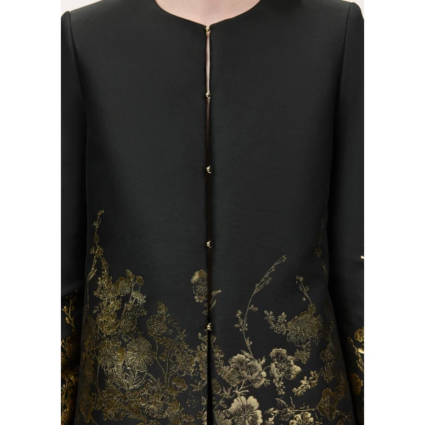 Adam Lippes Valens Jacket in Black/Gold, view 4