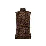 Adam Lippes Varick Top in Natural Leopard