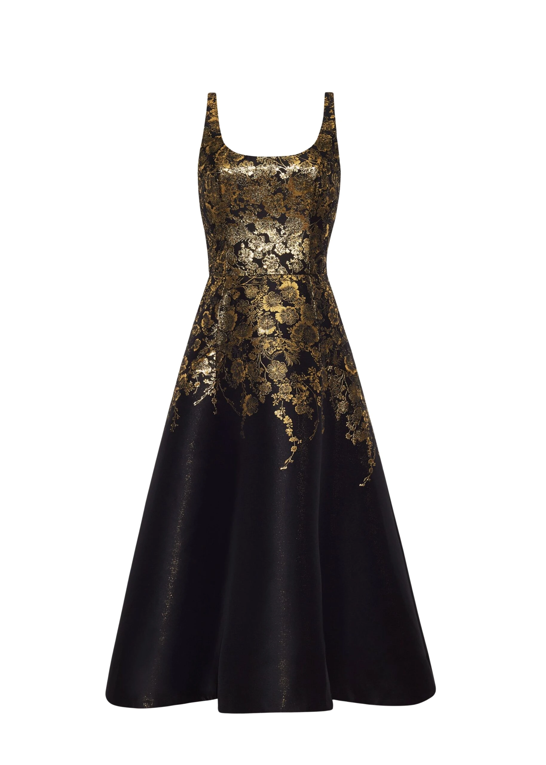 Adam Lippes Veda Dress in Black/Gold