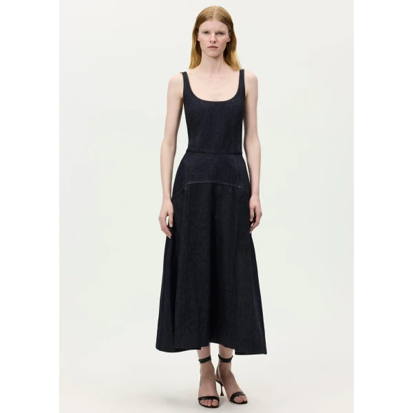 Adam Lippes Veda Dress in Indigo, view 2