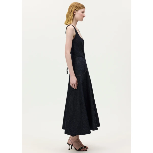 Adam Lippes Veda Dress in Indigo, view 3