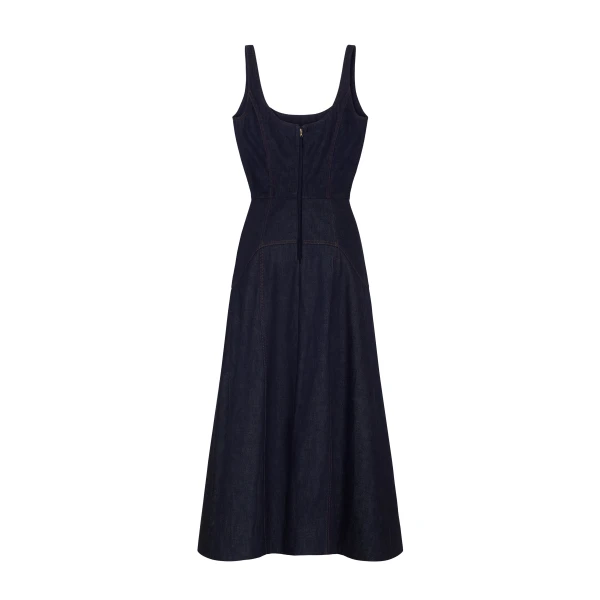 Adam Lippes Veda Dress in Indigo, view 5