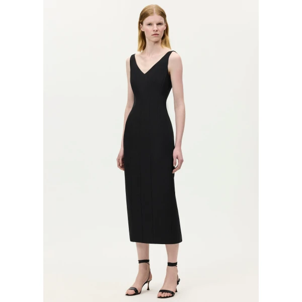 Adam Lippes Willa Dress in Black, view 2