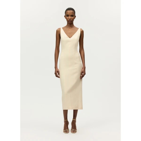 Adam Lippes Willa Dress in Ivory, view 2