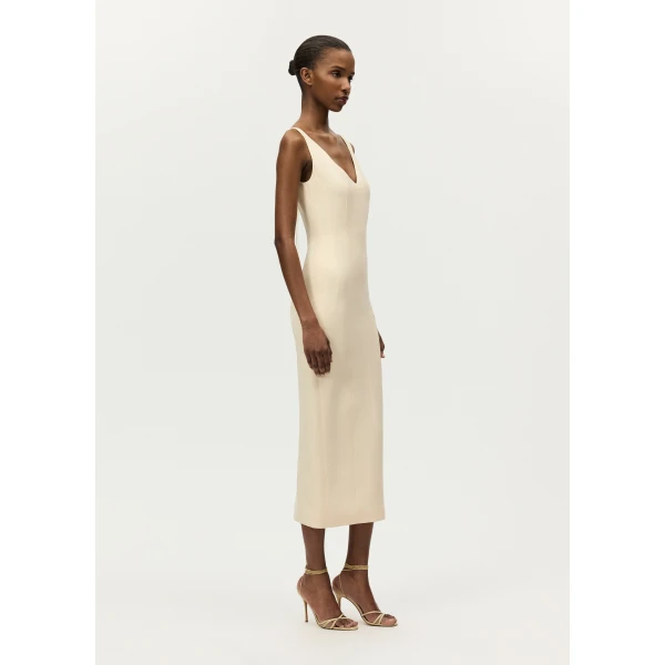 Adam Lippes Willa Dress in Ivory, view 3