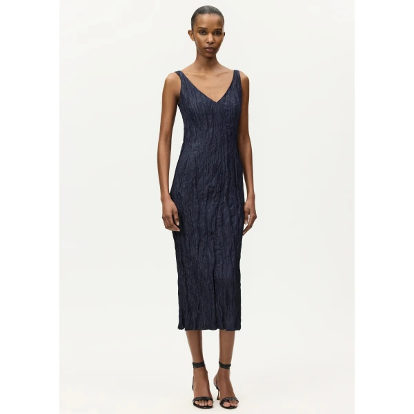 Adam Lippes Willa Dress in Navy, view 2