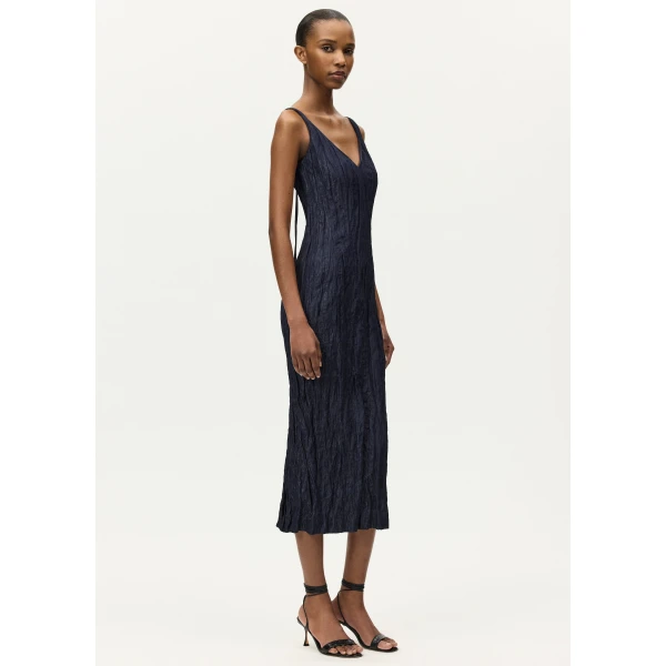 Adam Lippes Willa Dress in Navy, view 3