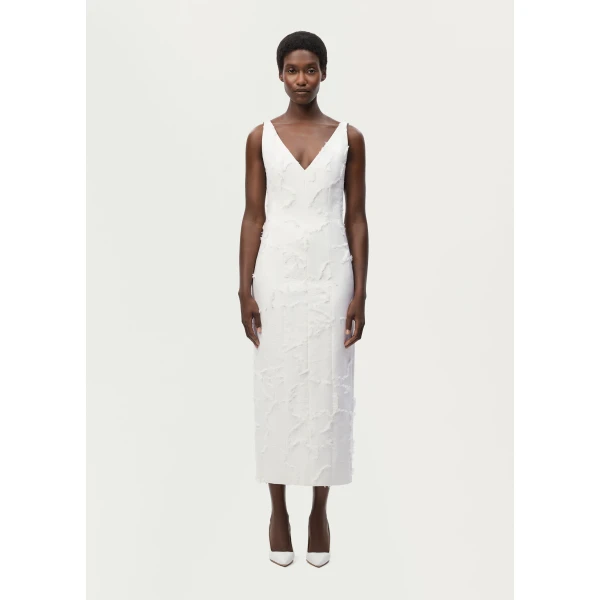 Adam Lippes Willa Dress in White, view 2