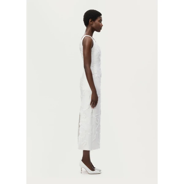Adam Lippes Willa Dress in White, view 3