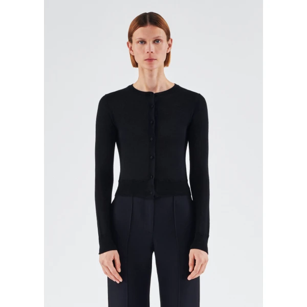 Adam Lippes Worth Cardigan in Black, view 2