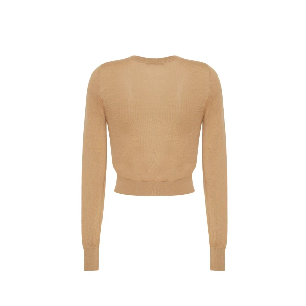 Adam Lippes Worth Cardigan in Camel, view 4