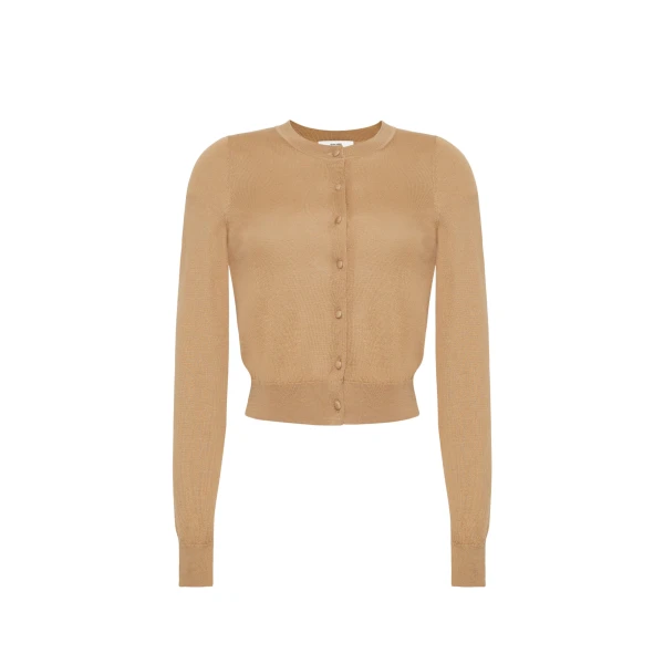 Adam Lippes Worth Cardigan in Camel