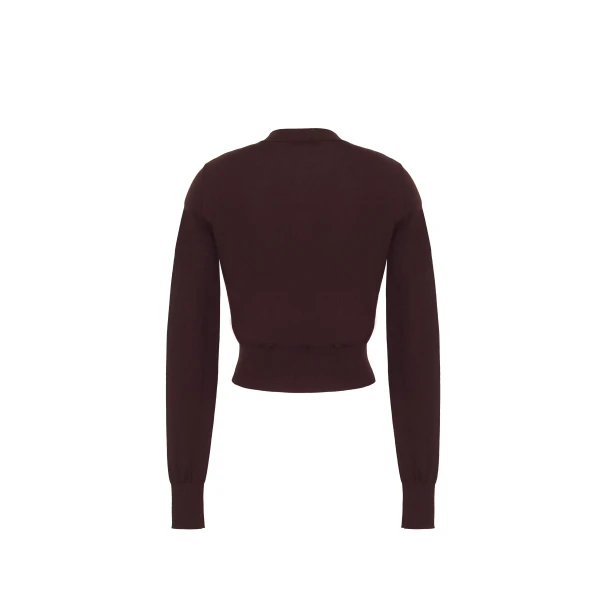 Adam Lippes Worth Cardigan in Mocha, view 4
