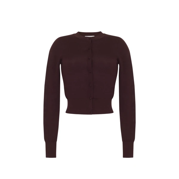 Adam Lippes Worth Cardigan in Mocha