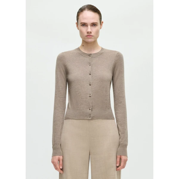 Adam Lippes Worth Cardigan in Oatmeal, view 2