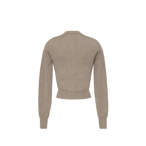 Adam Lippes Worth Cardigan in Oatmeal, view 4
