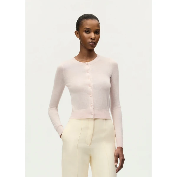 Adam Lippes Worth Cardigan in Pink, view 2
