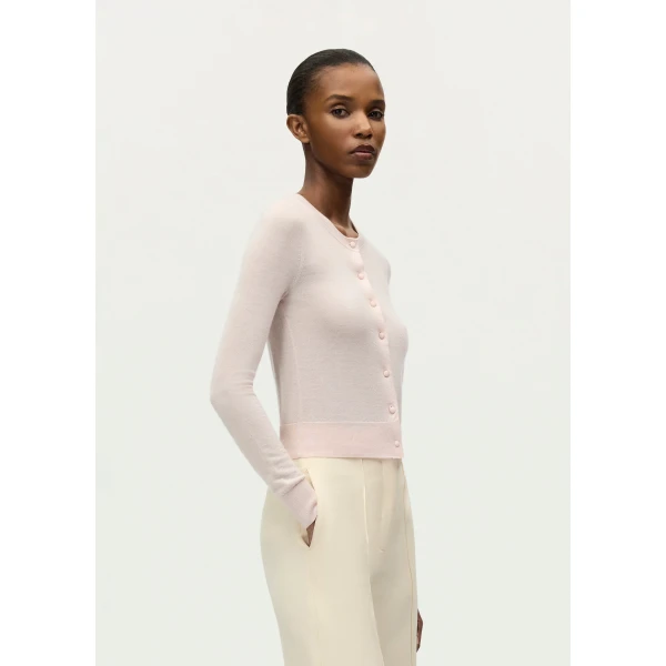 Adam Lippes Worth Cardigan in Pink, view 3