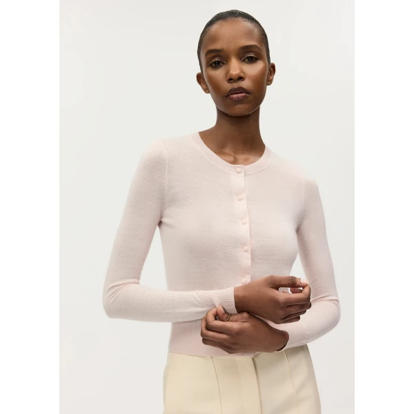 Adam Lippes Worth Cardigan in Pink, view 4