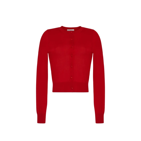 Adam Lippes Worth Cardigan in Poppy