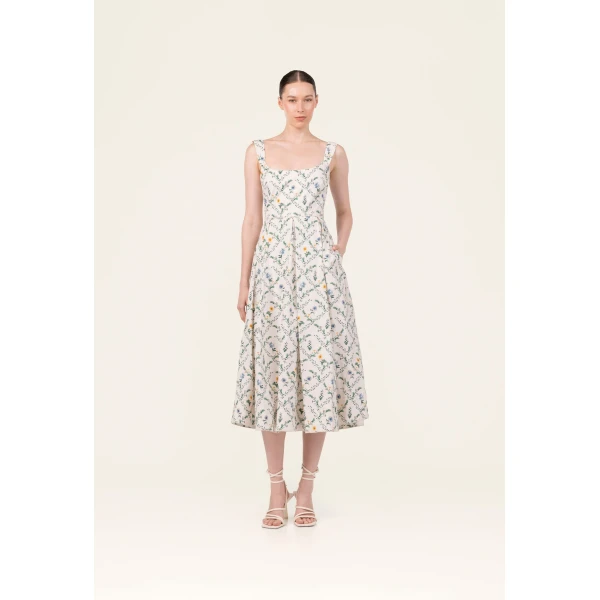 Agua By Agua Bendita Alcaparra Brisa Midi Dress, view 5
