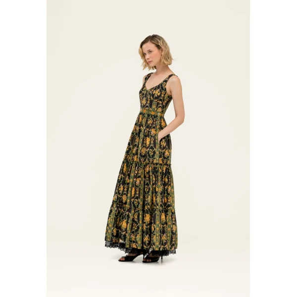 Agua By Agua Bendita Azulejo Cordillera Maxi Dress, view 4