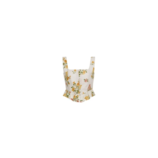 Agua by Agua Bendita Eslabon Cordillera Cropped Top - Agua by Agua Bendita Tops - Artisanal Colombian Resort Wear at Luxury Shoes 