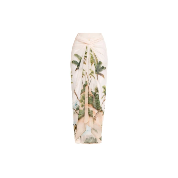 Agua By Agua Bendita Lavanda Arena Pareo Midi