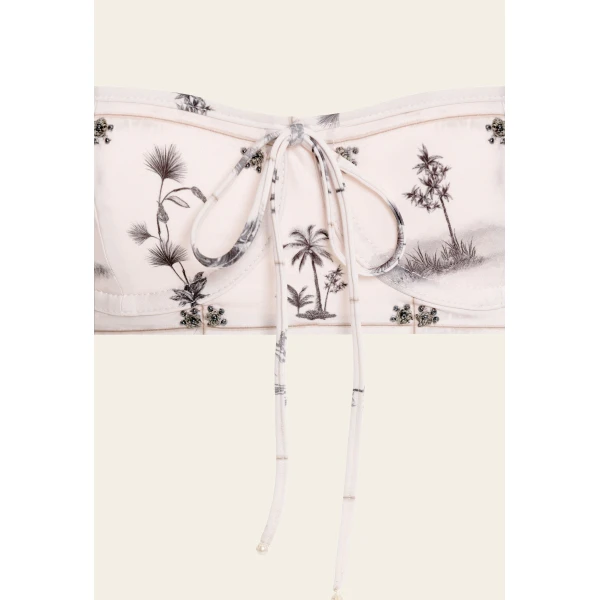 Agua By Agua Bendita Libertad Arena Bikini Top, view 4