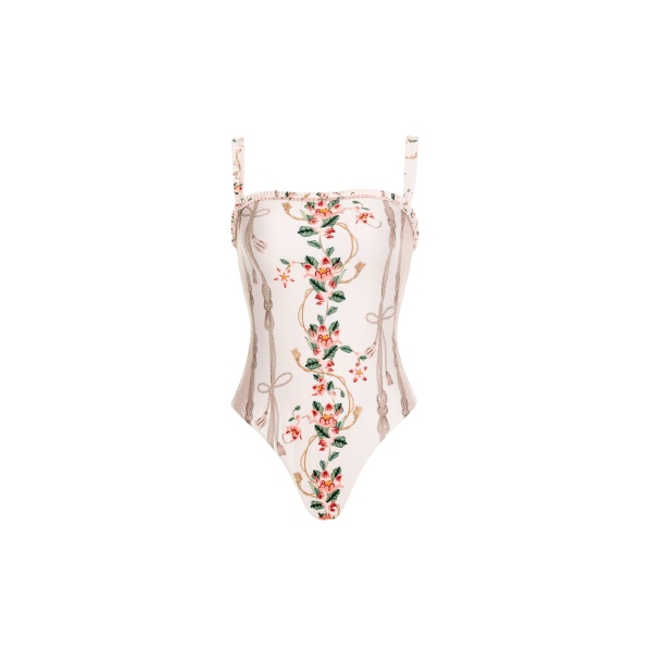 Agua by Agua Bendita Limon Navegante One Piece - Agua by Agua Bendita Beachwear - Artisanal Colombian Resort Wear at Luxury Shoes 