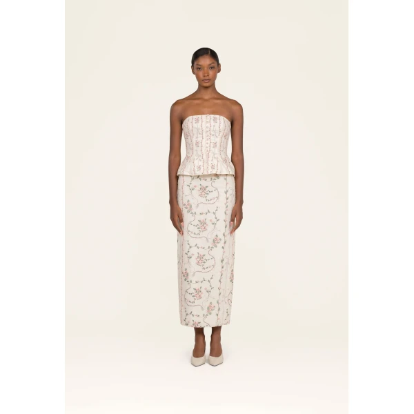 Agua By Agua Bendita Lirica Navegante Maxi Skirt, view 5