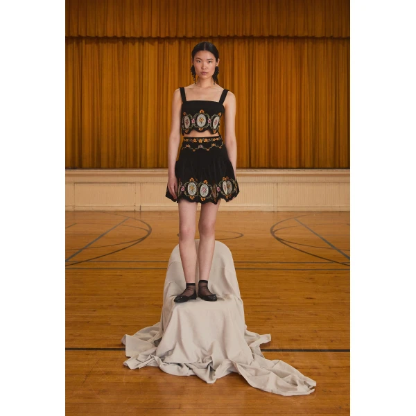Agua By Agua Bendita Luciana Cordillera Cropped Top, view 3