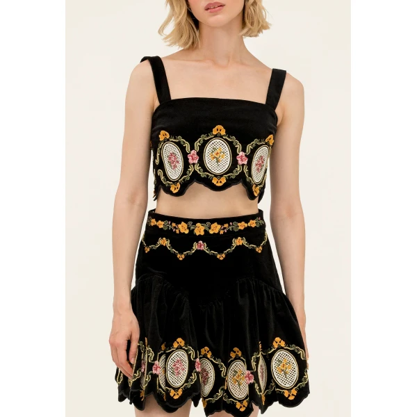Agua By Agua Bendita Luciana Cordillera Cropped Top, view 6