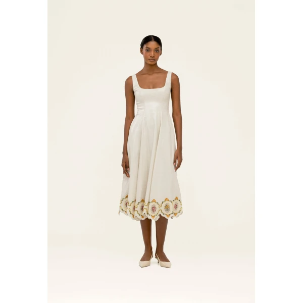 Agua By Agua Bendita Pistilo Cordillera Midi Dress, view 2