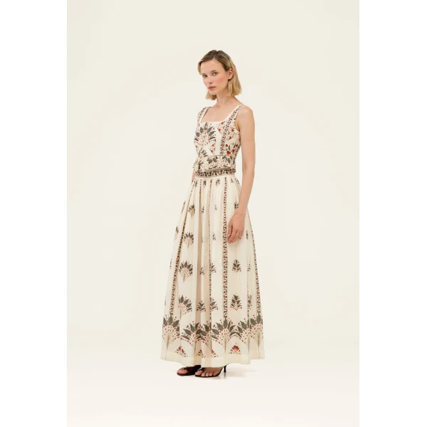Agua By Agua Bendita Tangelo Andes Maxi Skirt, view 2