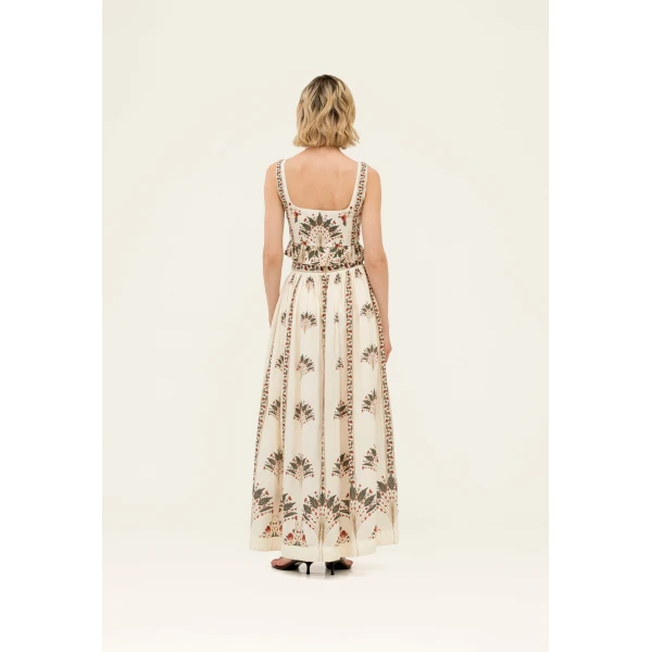 Agua By Agua Bendita Tangelo Andes Maxi Skirt, view 5