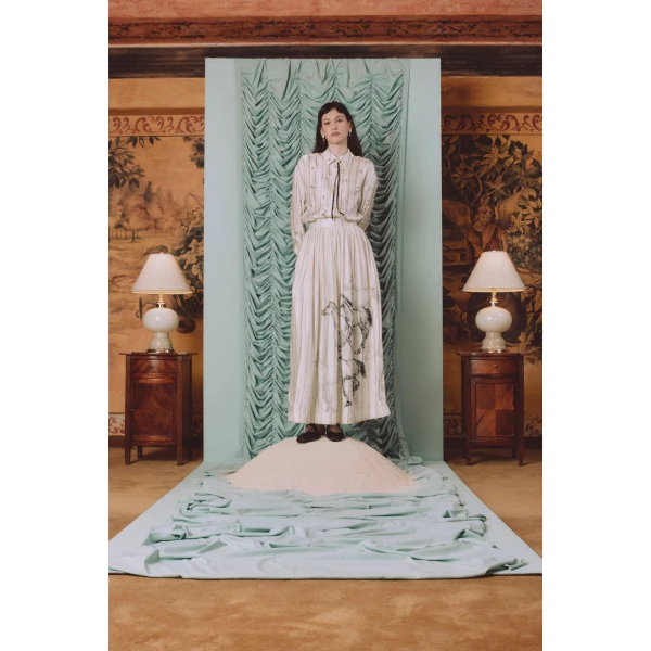 Agua By Agua Bendita Tangelo Arena Maxi Skirt, view 2