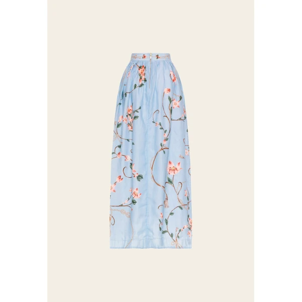 Agua By Agua Bendita Tangelo Navegante Maxi Skirt, view 3