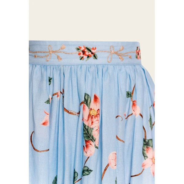 Agua By Agua Bendita Tangelo Navegante Maxi Skirt, view 4