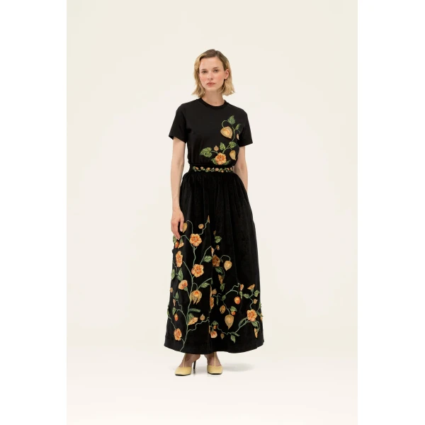 Agua By Agua Bendita Tangelo Uchuva Maxi Skirt, view 4