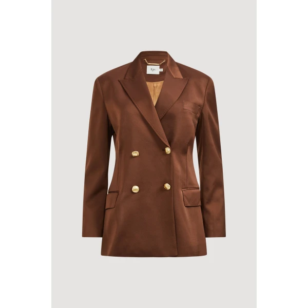 Aje Andrea Satin Blazer, view 3