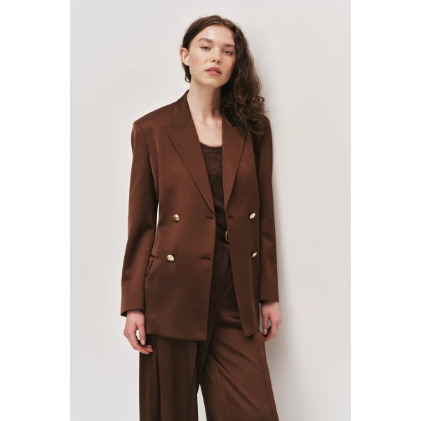 Aje Andrea Satin Blazer, view 4