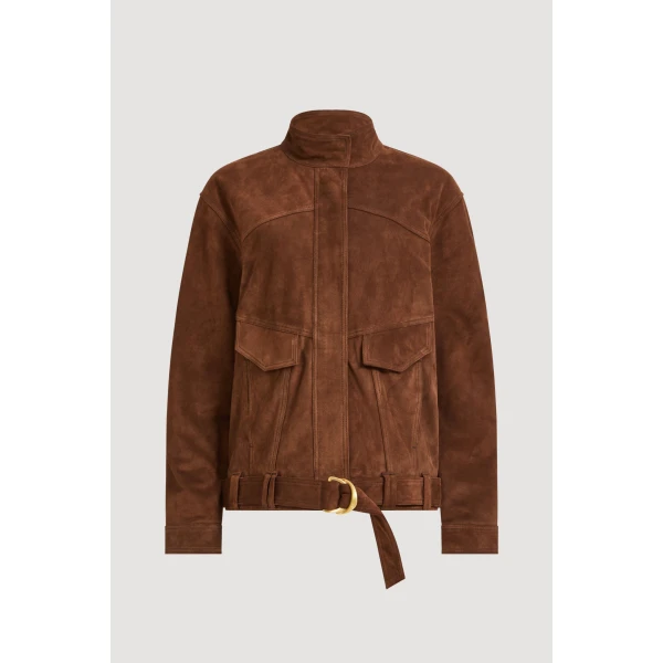 Aje Anisa Suede Leather Jacket, view 3