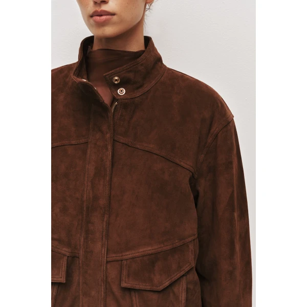 Aje Anisa Suede Leather Jacket, view 4