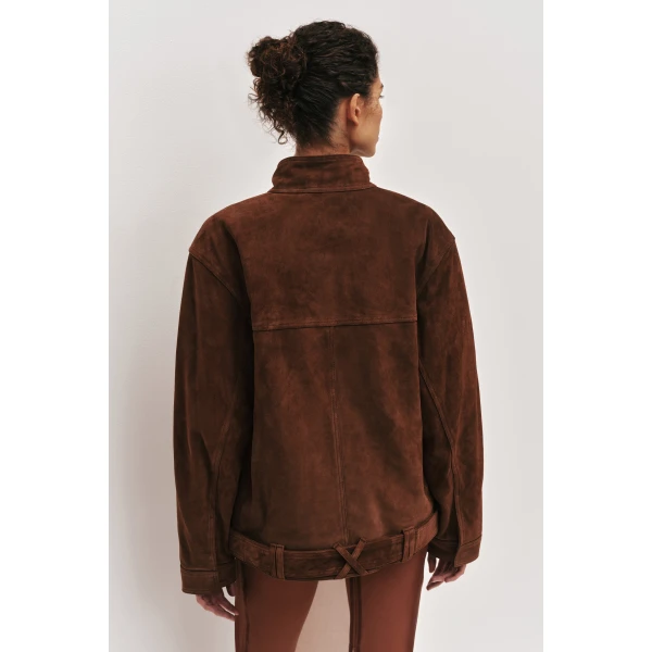 Aje Anisa Suede Leather Jacket, view 6