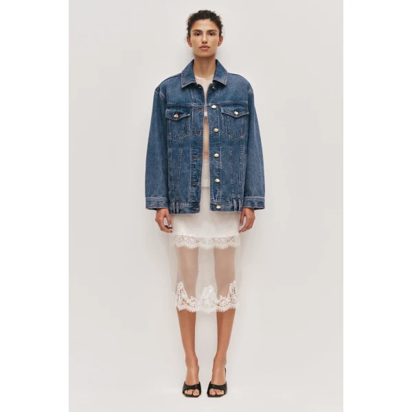 Aje Aradia Oversized Denim Jacket, view 2