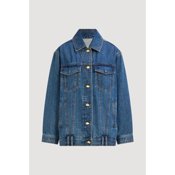 Aje Aradia Oversized Denim Jacket, view 3